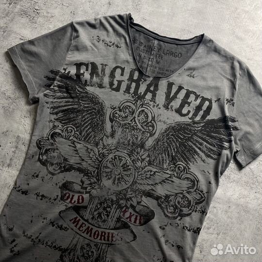 Футболка Affliction Type Overdyed y2k