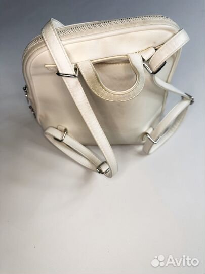 Рюкзак женский кожаный белый