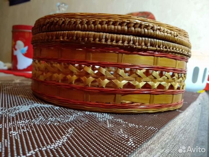 Шкатулка плетёная. СССР