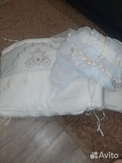 Комплект:бортики,балдахин и одеяло