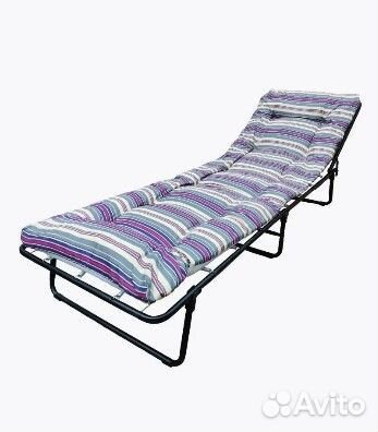 Раскладушка, раскладная кровать с матрасом