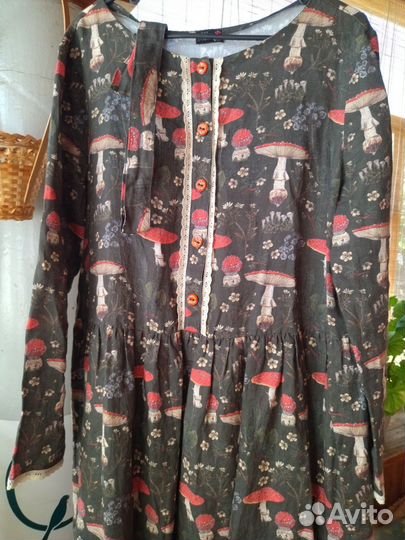 Платье 100% лен