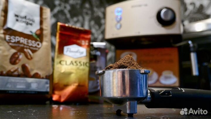 Рожковая кофеварка Polaris Итальянская помпа