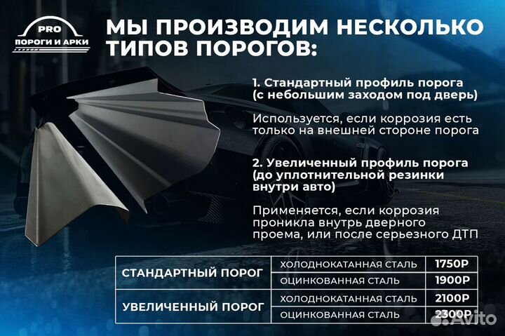 Ремонтные пороги на Hyundai Trajet