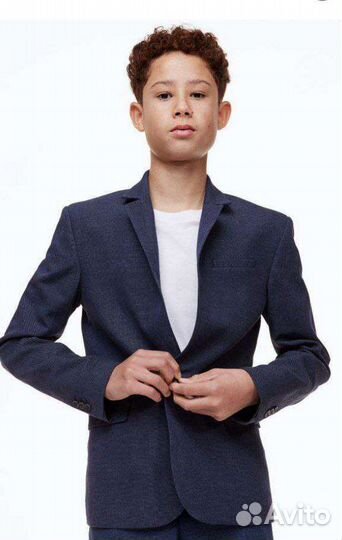 Пиджак новый H&M 158 размер хлопок лен распр