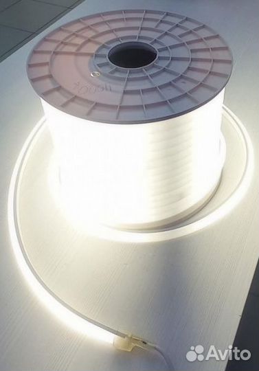 Гибкий неон RG-N2835-144P-220V 4000K IP65 16*16мм