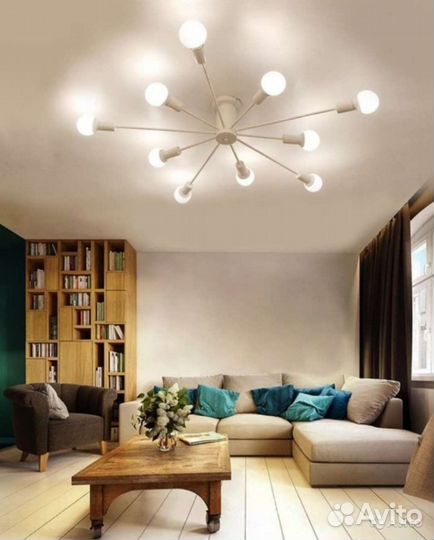 Люстра потолочная в современном стиле Белая Разные