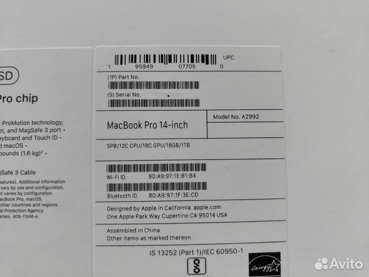 Macbook pro 14 M3 Pro 18/1tb Space Black