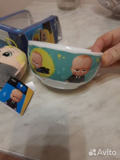 Набор детской посуды подарочный босс молокосос