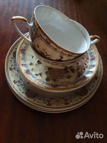 Набор чашки+блюдца+тарелки