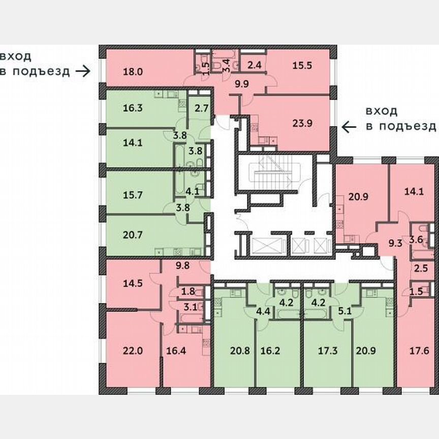 1-к. квартира, 40,6 м², 16/19 эт.
