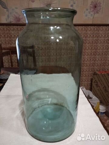 Банка старинная стекло редкая