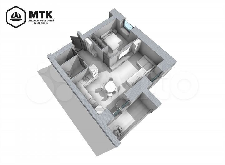 2-к. квартира, 50,5 м², 2/8 эт.