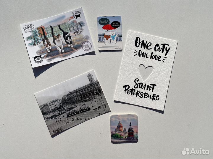 Сувениры из Санкт-Петербурга открытки магниты