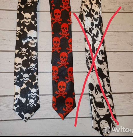 Галстук скелет