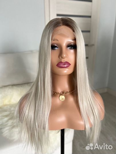 Парик полусистема блонд