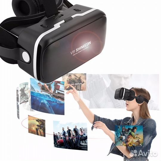 Очки виртуальной реальности VR shinecon с наушника
