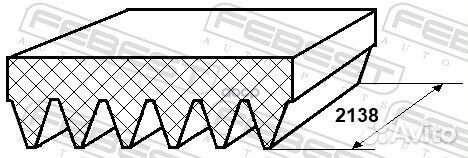 Ремень п/к 6PK2138 88128-6L2138 Febest