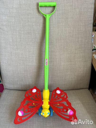 Детская каталка с ручкой 