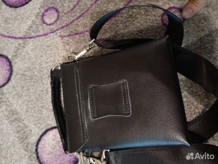 Барсетка кожаная мужская новая