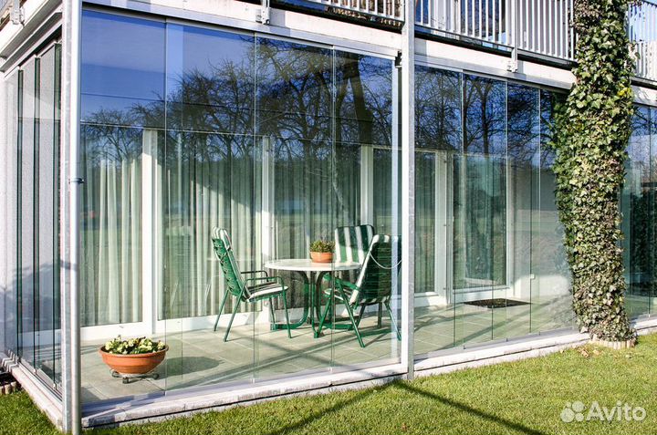 Безрамное остекление террас