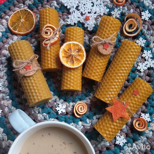 Свеча из вощины, до 6 ч время горения, 10 см