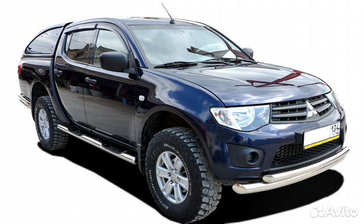 Защита передняя Mitsubishi L200 2006+ двойная