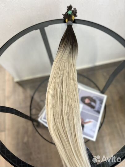 Волосы для наращивания 50 см блонд
