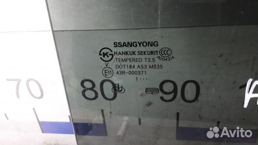 Стекло двери задней правой ssang yong korando 2 (1