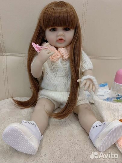 Кукла Реборн 55 см силиконовая девочка