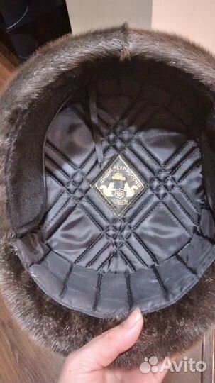 Меховая мужская шапка-кепка