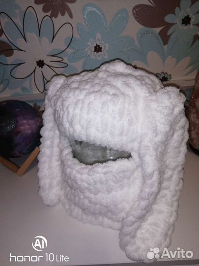 Балаклава вязаная с ушками