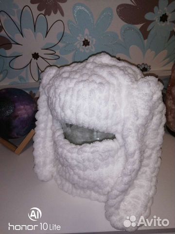 Балаклава вязаная с ушками