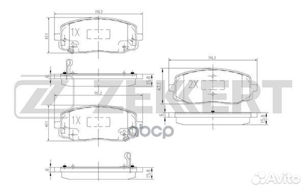 Колодки торм. диск. передн. Hyundai i10 08- Ki