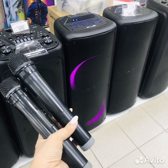 Блютуз колонка мощная 120вт с микрофонами 20-16