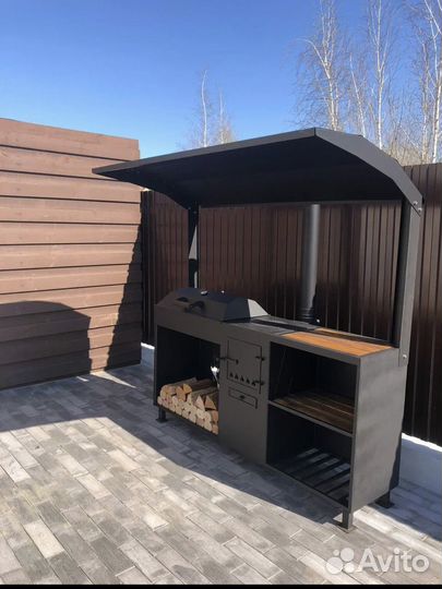 Мангал с крышей