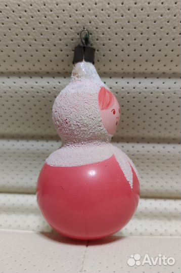 Ёлочная игрушка Неваляжка стекло 50-60 г