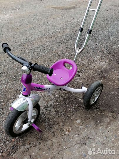 Детский велосипед с родительской ручкой