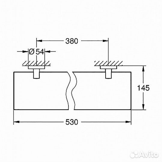 Стеклянная полка Grohe Essentials 40799001 прозра