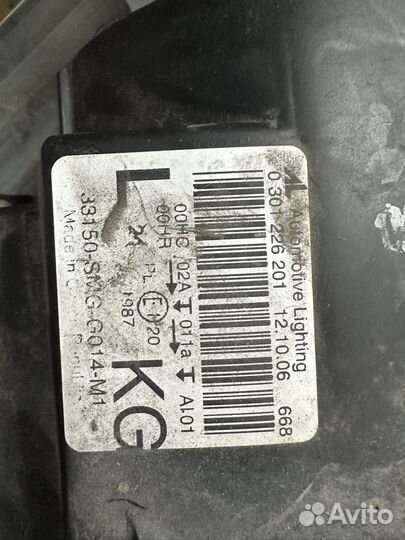 Фара передняя левая honda civic 5D