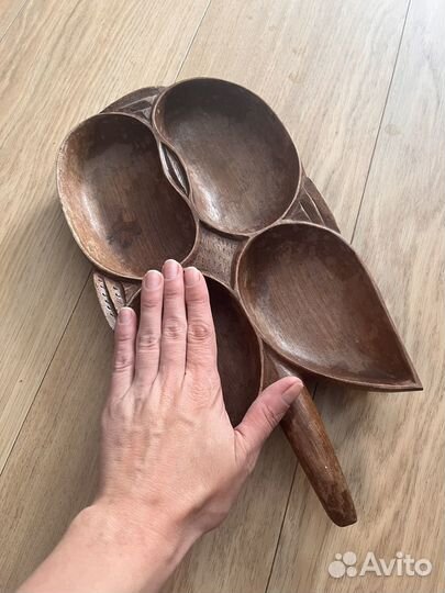 Поднос деревянный для фруктов и орехов