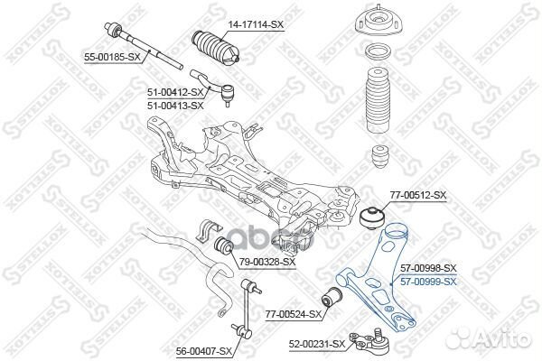 57-00999-SX рычаг правый Hyundai i40 CW (VF) 1