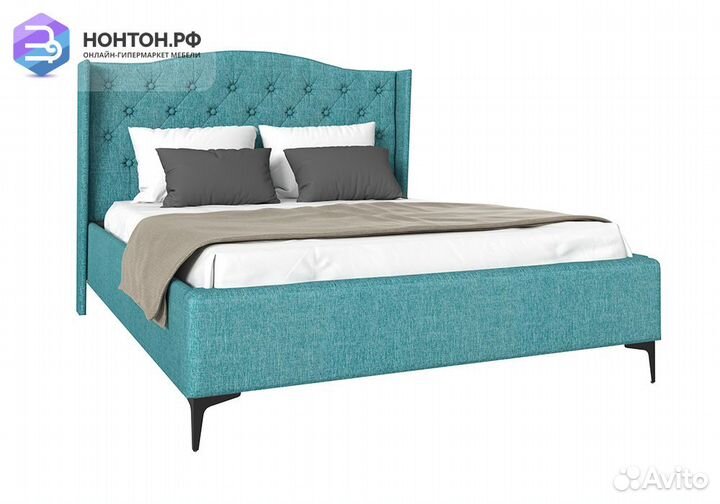 Кровать Флоренция рогожка мята