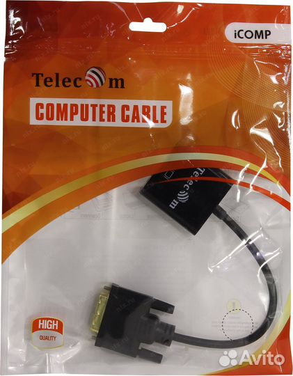 Переходник DVI-D - VGA (Telecom, 15 см)