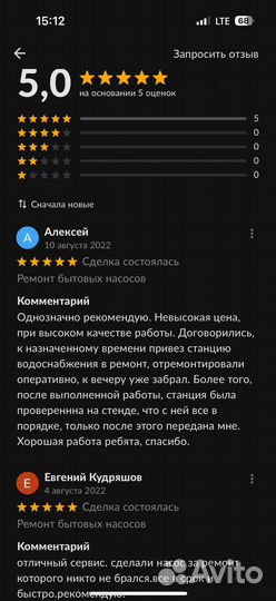 Ремонт всех видов насосов