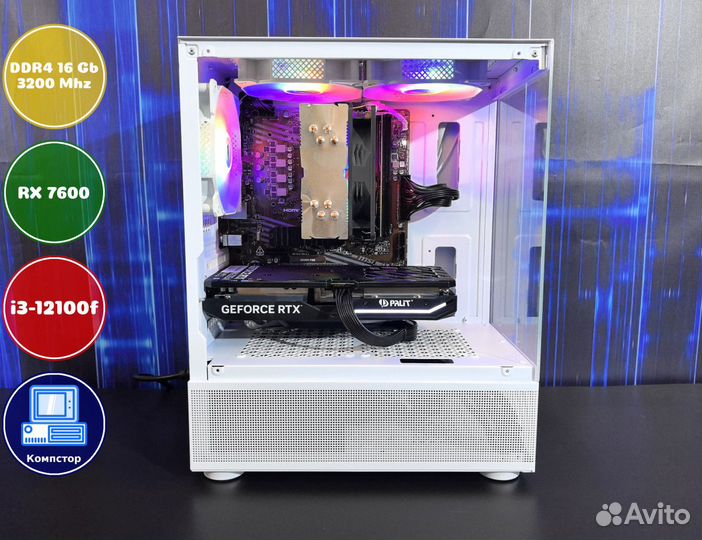 Сборка пк для 2к i3-RX7600-16DDR4-OJY186452907-H610
