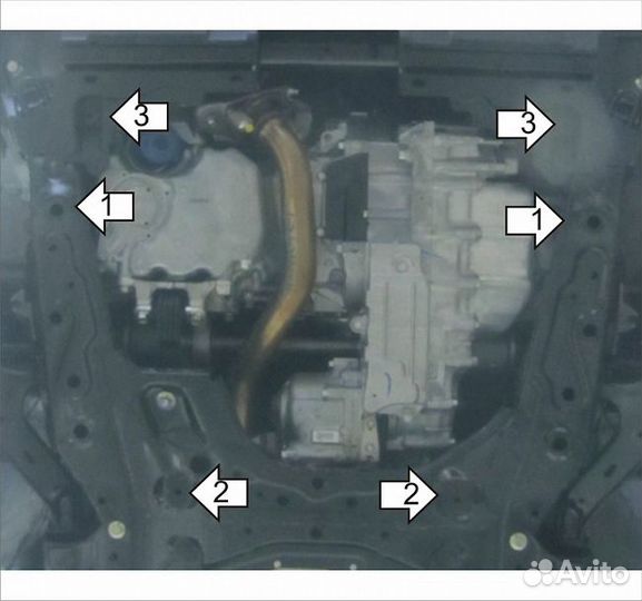 00833 Усиленная Защита Honda CR-V IV