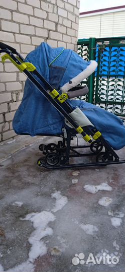 Детские санки коляска nika
