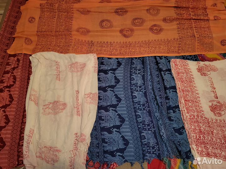 Парео Индия красивые с мантрами и рисунком Хл 100