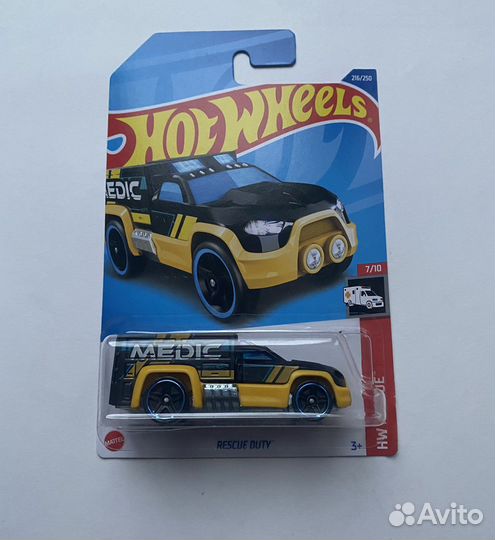 Машинка Hot Wheels rescue duty